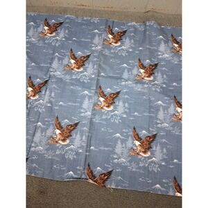 Wamsutta American Bald Eagle Fabric Panel 19X45"‎ Patriotic Flying Blue Mountain